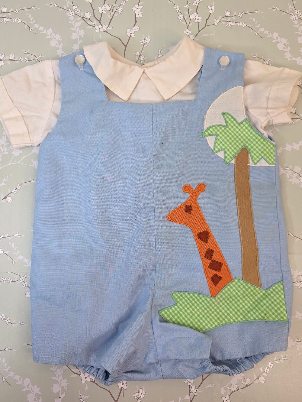 Vintage Boys 2 Piece Romper Outfit